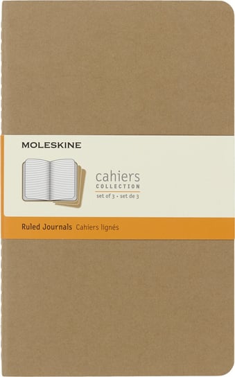 Zestaw 3 Zeszytów Moleskine Cahier Journals L (13x21cm) w linie, piaskowy, 80 stron Moleskine