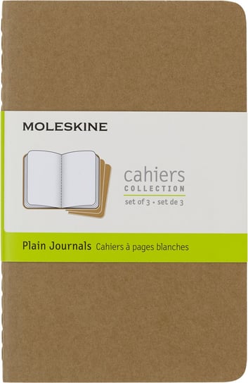 Zestaw 3 Zeszytów Moleskine Cahier Journals P (9x14cm) gładki, piaskowy, 64 strony Moleskine