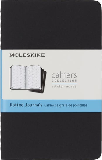 Zestaw 3 Zeszytów Moleskine Cahier Journals P (9x14cm) w kropki, czarny, 64 strony Moleskine
