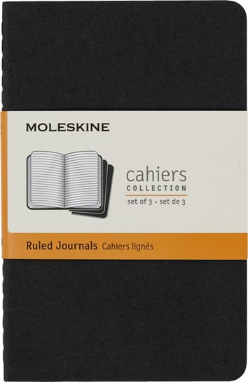 Zestaw 3 Zeszytów Moleskine Cahier Journals P (9x14cm) w linie, czarny, 64 strony Moleskine