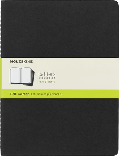 Zestaw 3 Zeszytów Moleskine Cahier Journals XL (19x25cm) gładki, czarny, 120 stron Moleskine