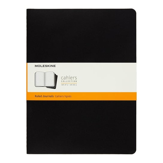 Zestaw 3 Zeszytów Moleskine Cahier Journals XL (19x25cm) w linie, czarny, 120 stron Moleskine