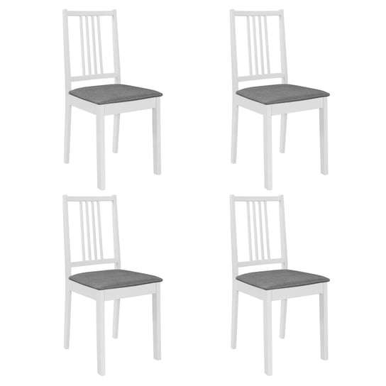 Zestaw 4 drewnianych krzeseł jadalnianych, biało-s / AAALOE Inna marka