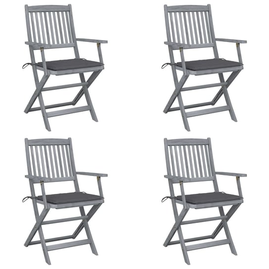 Zestaw 4 drewnianych krzeseł jadalnianych z podusz Inna marka