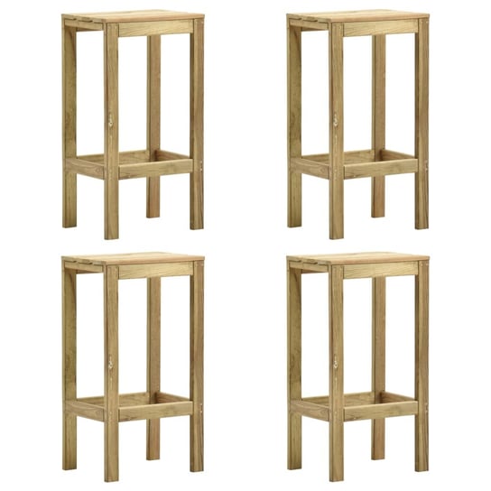 Zestaw 4 drewnianych stołków barowych, 40x36x75 cm Inna marka