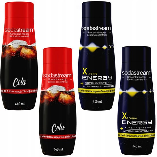 Zestaw 4 koncentratów SodaStream 2x (Cola+Energy) SodaStream