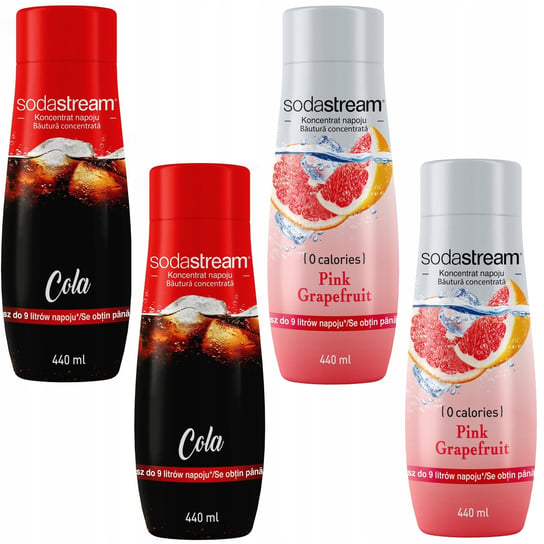 Zestaw 4 koncentratów SodaStream 2x (Cola+Grapefruit) Soda Stream