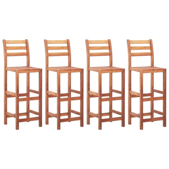 Zestaw 4 krzeseł barowych drewnianych, 40x36,5x110 / AAALOE Inna marka