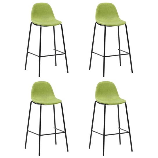 Zestaw 4 krzeseł barowych zielone 51x49x99 cm / AAALOE Inna marka