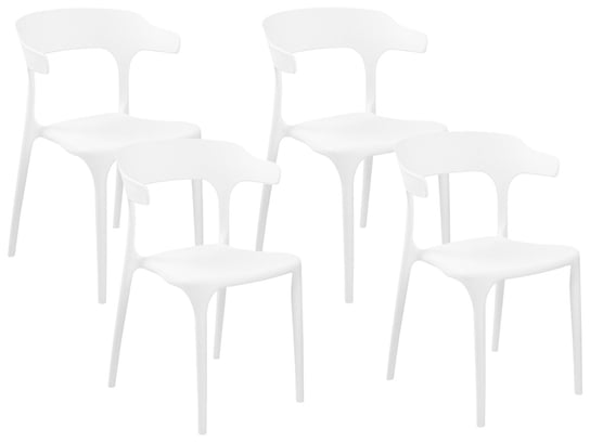 Zestaw 4 krzeseł do jadalni białe GUBBIO Beliani