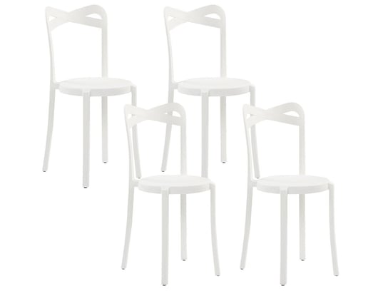 Zestaw 4 krzeseł do jadalni biały CAMOGLI Beliani