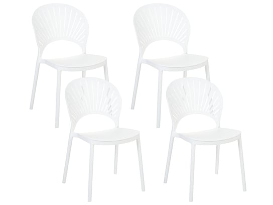 Zestaw 4 krzeseł do jadalni biały OSTIA Beliani