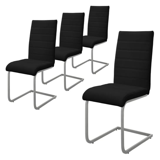 Zestaw 4 krzeseł do jadalni krzesło kuchenne krzesło wspornikowe krzesło tapicerowane krzesło huśtawka ML-DESIGN