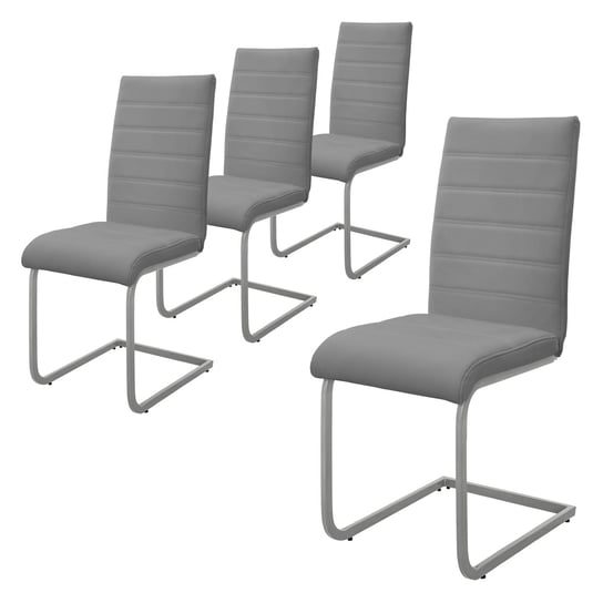 Zestaw 4 krzeseł do jadalni Krzesło kuchenne Krzesło wspornikowe Krzesło tapicerowane Krzesło obrotowe ML-DESIGN
