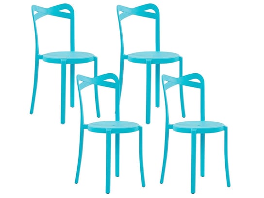 Zestaw 4 krzeseł do jadalni niebieski CAMOGLI Beliani