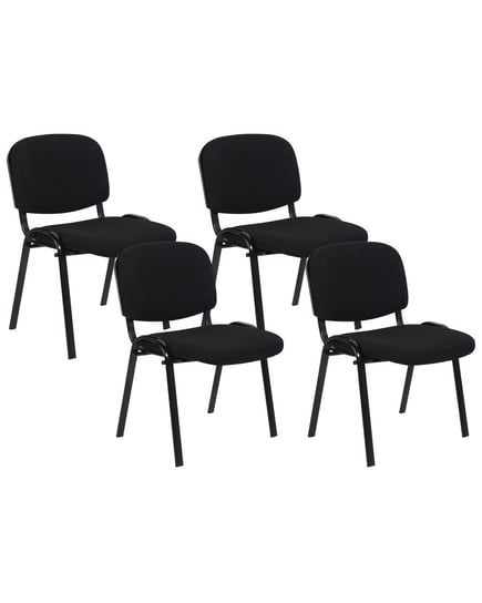 Zestaw 4 krzeseł konferencyjnych czarny CENTRALIA Beliani