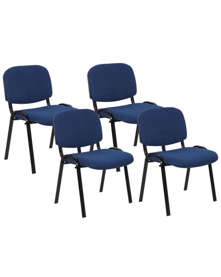 Zestaw 4 krzeseł konferencyjnych niebieski CENTRALIA Beliani