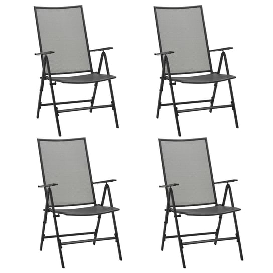 Zestaw 4 krzeseł z siatką - antracytowy, 57x61-94x Inna marka