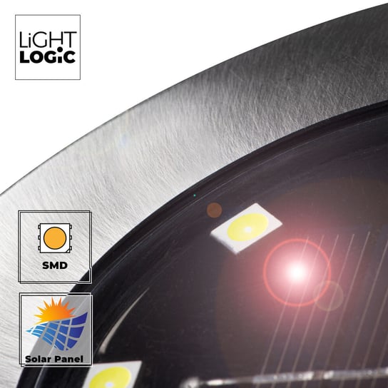 Zestaw 4 lampek solarnych dysk-light LED wbijak LED LIGHTLOGIC LL GSLR LED SPIKE Inna marka