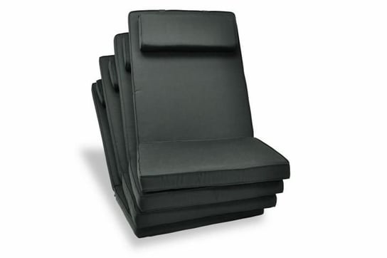Zestaw 4 poduszek na krzesło Garth - antracyt Divero