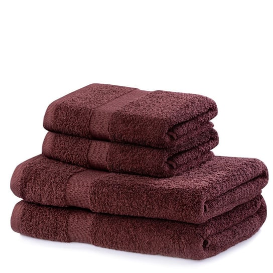 Zestaw 4 ręczników Marina brązowy DecoKing DecoKing