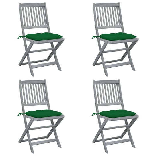 Zestaw 4 składanych krzeseł jadalnianych z poduszk Inna marka