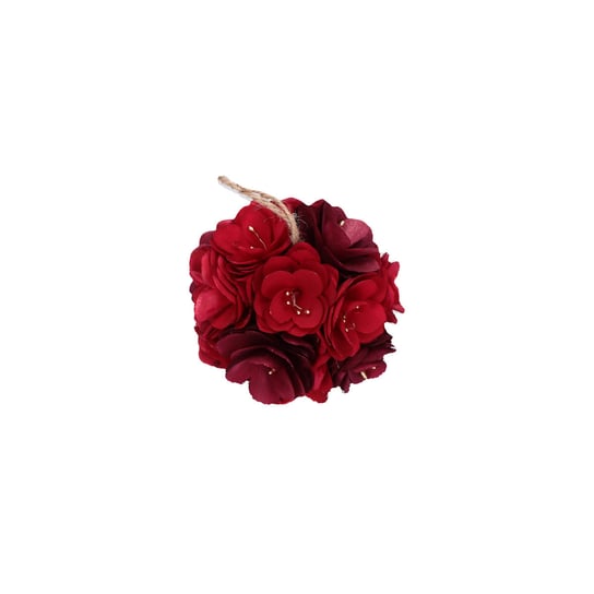 Zestaw 4 świątecznych kul Rosesurose - Czerwony, 18 cm Rituali Domestici
