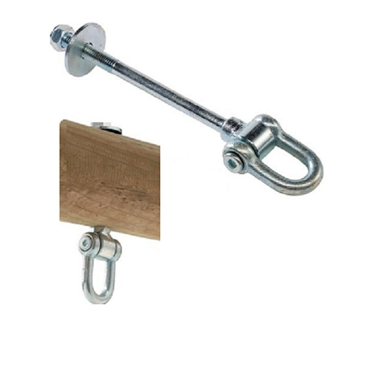 JUST Fun Schaukelhaken Typ C | M12 Gewinde, 140 Mm | Aus Verzinktem Stahl, Bis 200 Kg Belastbar | Für Spielplatz
