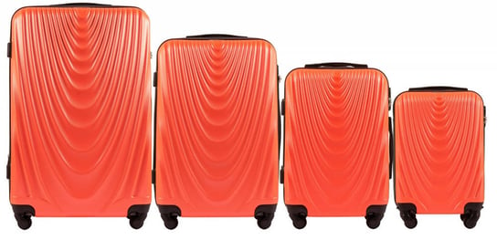 Zestaw 4 walizek KEMER WINGS 304 Pomarańczowy Wings