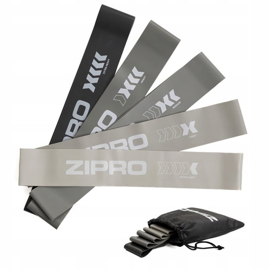 Zestaw 5 Gum do Ćwiczeń Rehabilitacji Gumy oporowe Mini Band - Zipro Zipro