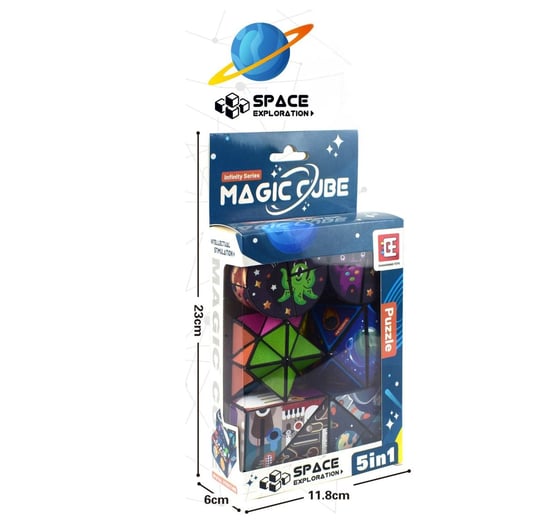 Zestaw 5 magicznych kostek, łamigłówki, kostki zręcznościowe do układania Inna marka