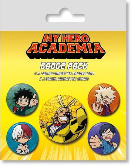 Zestaw 5 przypinek My Hero Academia odznaki przypinki piny 2,5-3,8 cm Pyramid Posters