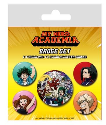 Zestaw 5 przypinek My Hero Academia Team odznaki przypinki piny 2,5-3,8 cm Pyramid