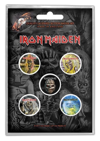 zestaw 5 szt. przypinek IRON MAIDEN - ALBUMS Inna marka
