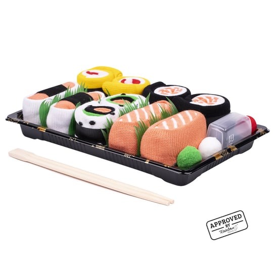 Zestaw 5x Skarpetki kolorowe SOXO sushi w pudełku SOXO