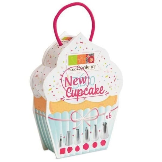 ZESTAW 6 FANTAZYJNYCH DYSZ ZE STALI NIERDZEWNEJ DO DEKORACJI CUPCAKE - SCRAPCOOKING Scrapcooking