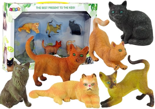 Zestaw 6 Figurek Koty Rasowe Koty Domowe Lean Toys