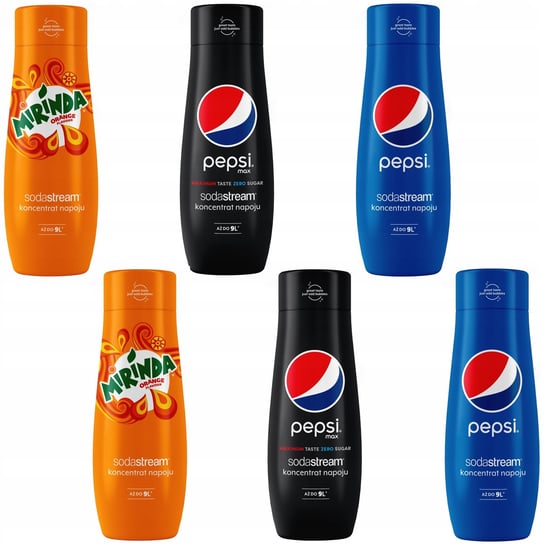 Zestaw 6 koncentratów SodaStream 2x (Pepsi+Pepsi MAX) SodaStream