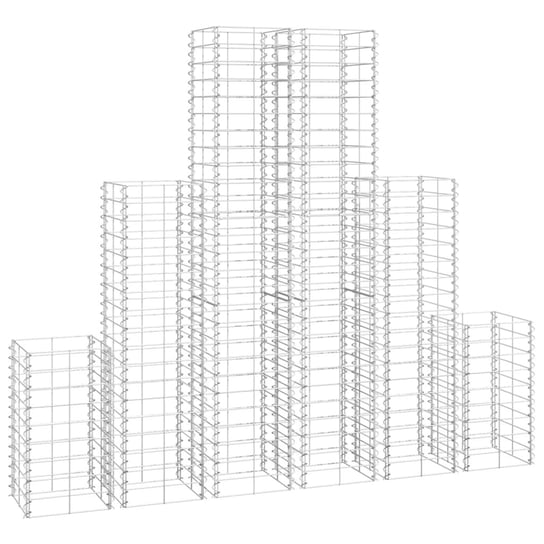 Zestaw 6 koszy gabionowych 25x25x50/100/150 cm, st Zakito Europe