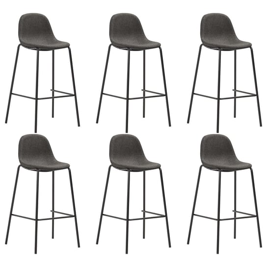 Zestaw 6 krzeseł barowych obitych tkaniną, 51x49x9 / AAALOE Inna marka