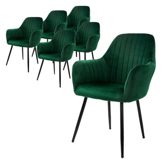 Zestaw 6 krzeseł do jadalni krzesła do salonu krzesła kuchenne krzesło tapicerowane krzesło aksamitne ML-DESIGN