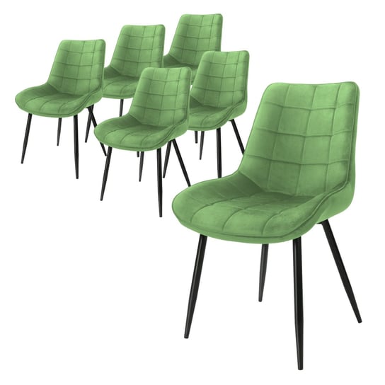Zestaw 6 krzeseł do jadalni Krzesła do salonu Krzesło kuchenne Krzesło tapicerowane Velvet ML-DESIGN