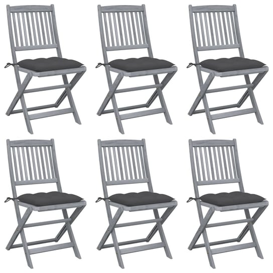 Zestaw 6 krzeseł jadalnianych drewnianych z podusz Inna marka