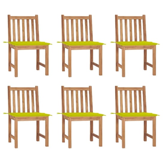 Zestaw 6 krzeseł ogrodowych z poduszkami, drewno t Inna marka