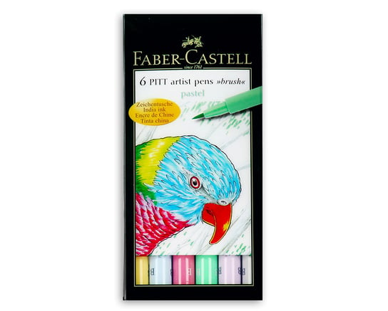 Zestaw 6 pisaków PITT Artist Pen Pastel Faber-Castell