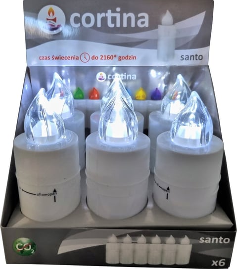 Zestaw 6 Szt Wkład Do Zniczy LED Elektryczne Wkłady 2Xaa CORTINA