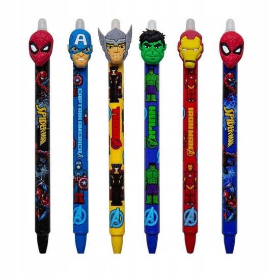 Zestaw 6 X Ścieralne Długopisy Colorino Avengers Patio
