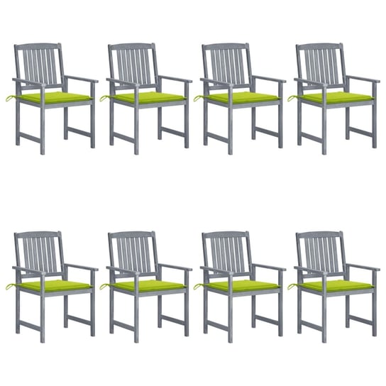 Zestaw 8 drewnianych krzeseł ogrodowych z poduszka Inna marka