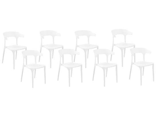 Zestaw 8 krzeseł do jadalni białe GUBBIO Beliani