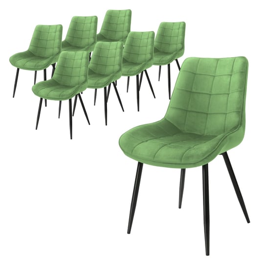 Zestaw 8 krzeseł do jadalni Krzesła do salonu Krzesło kuchenne Krzesło tapicerowane Velvet ML-DESIGN